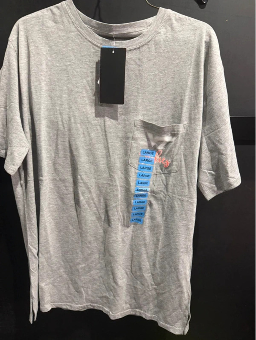 Virginia Tech Men's Gray Short-Sleeve Pocket T-Shirt